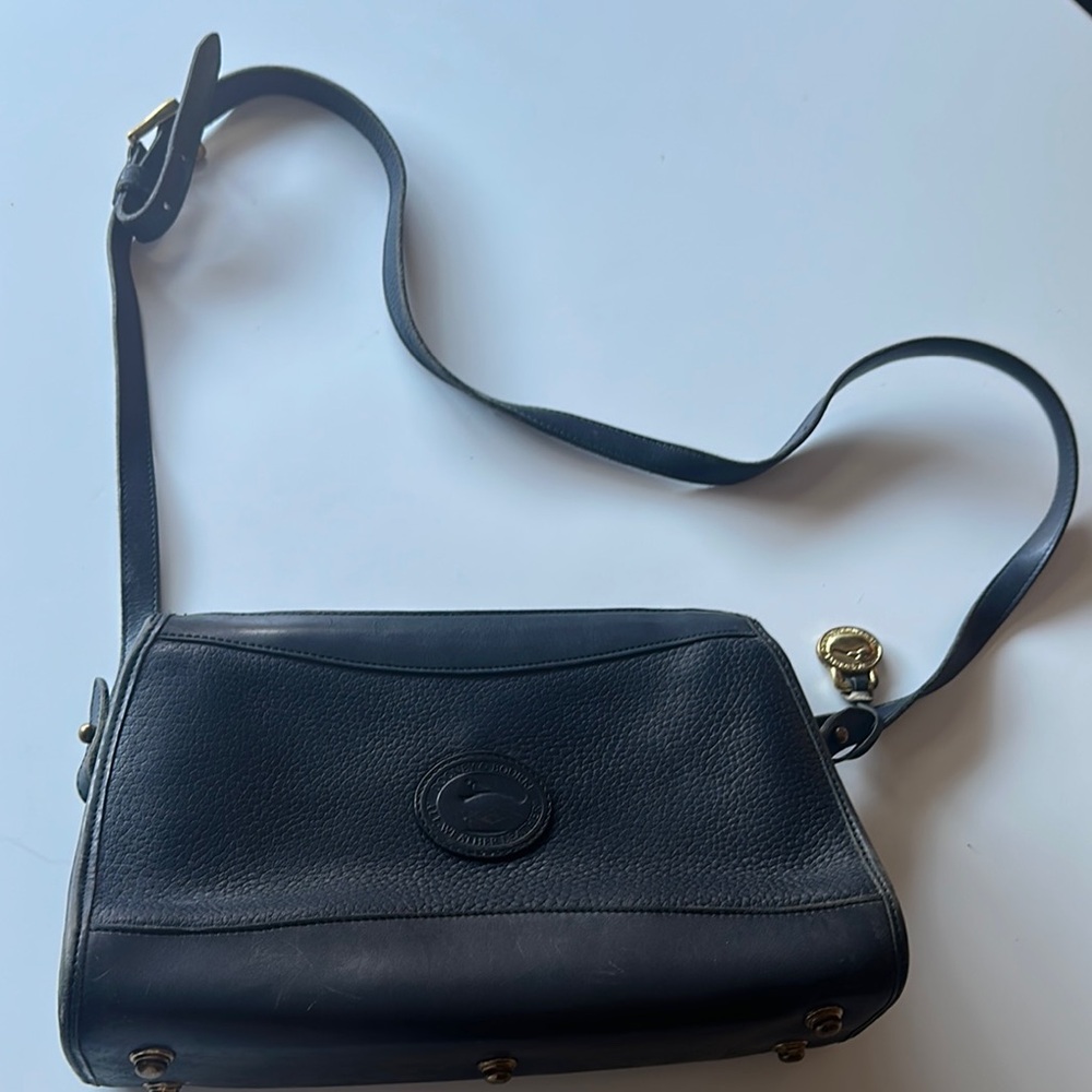 Dooney & Bourke Vintage Navy Leather Shoulder Bag